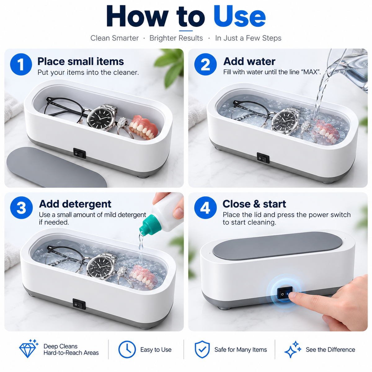 ABLIXIR JewelSonic Ultrasonic Jewellery Cleaner