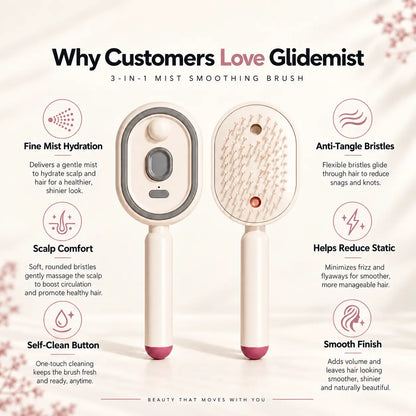 ABLIXIR GlideMist 3-in-1 Mist Smoothing Brush
