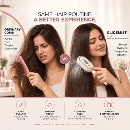 ABLIXIR GlideMist 3-in-1 Mist Smoothing Brush