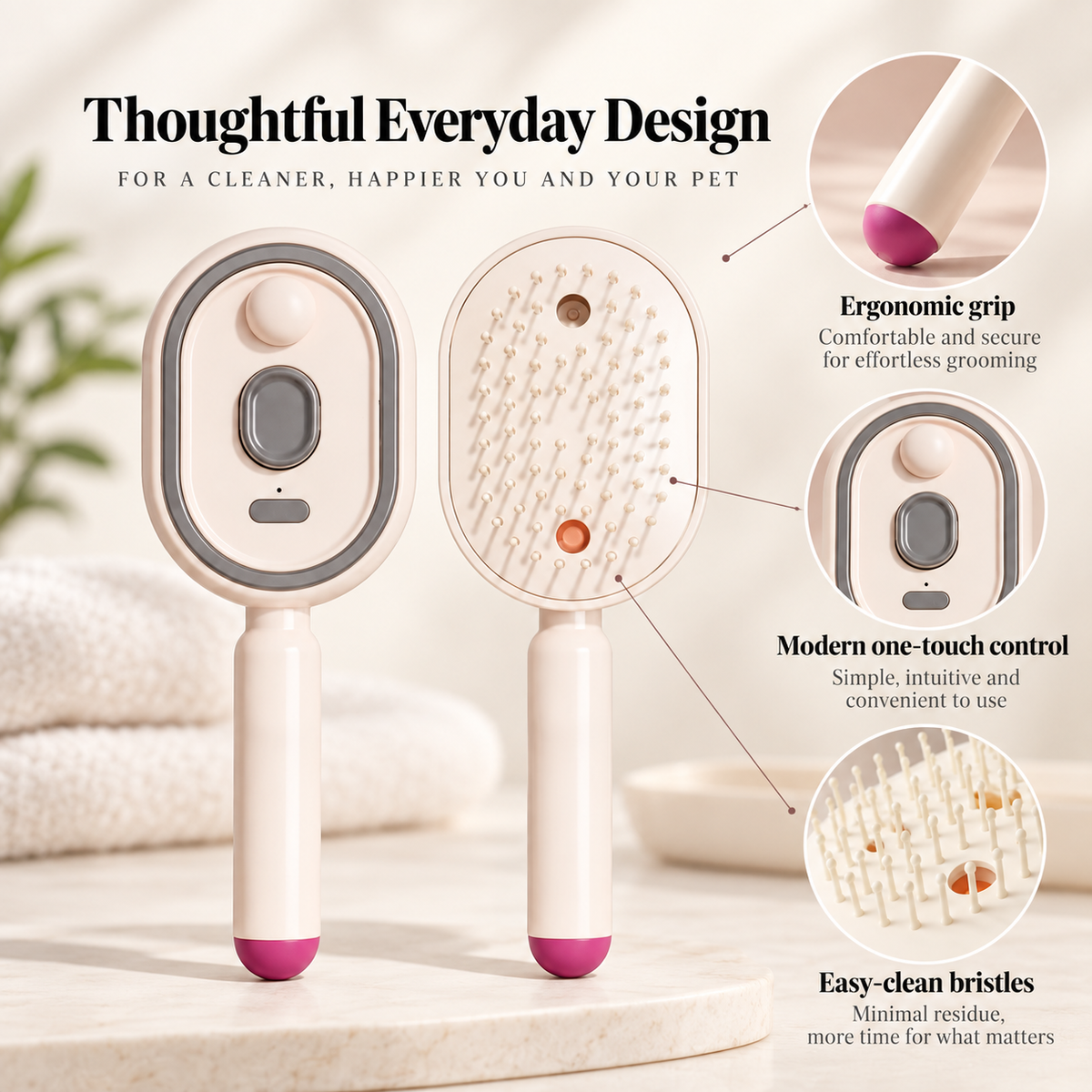 ABLIXIR GlideMist 3-in-1 Mist Smoothing Brush